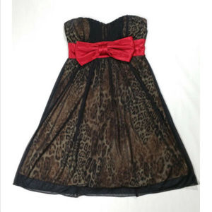 WINDSOR Dress Strapless Cheetah Leopard 0890E1M